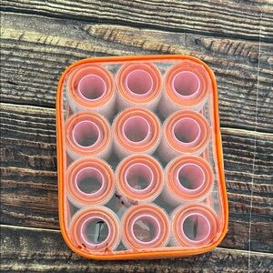 Orange and Pink Hair Rollers Set